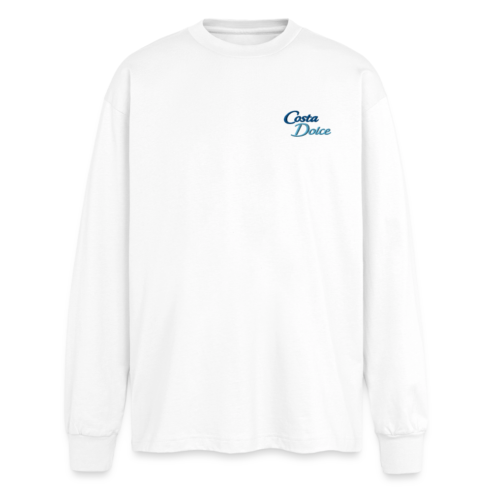 Oversized Longsleeve „Riviera Vibes“ - Weiß