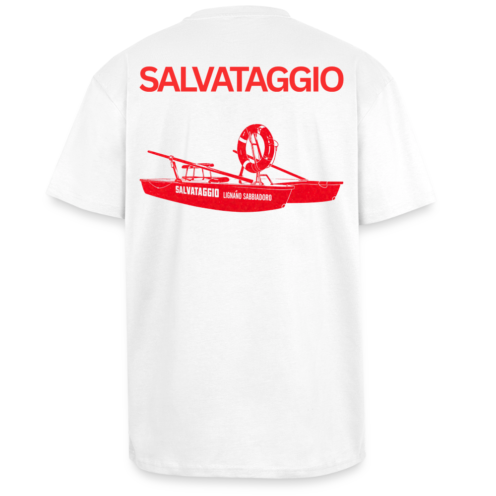 Oversized Shirt "Salvataggio Lignano" - white