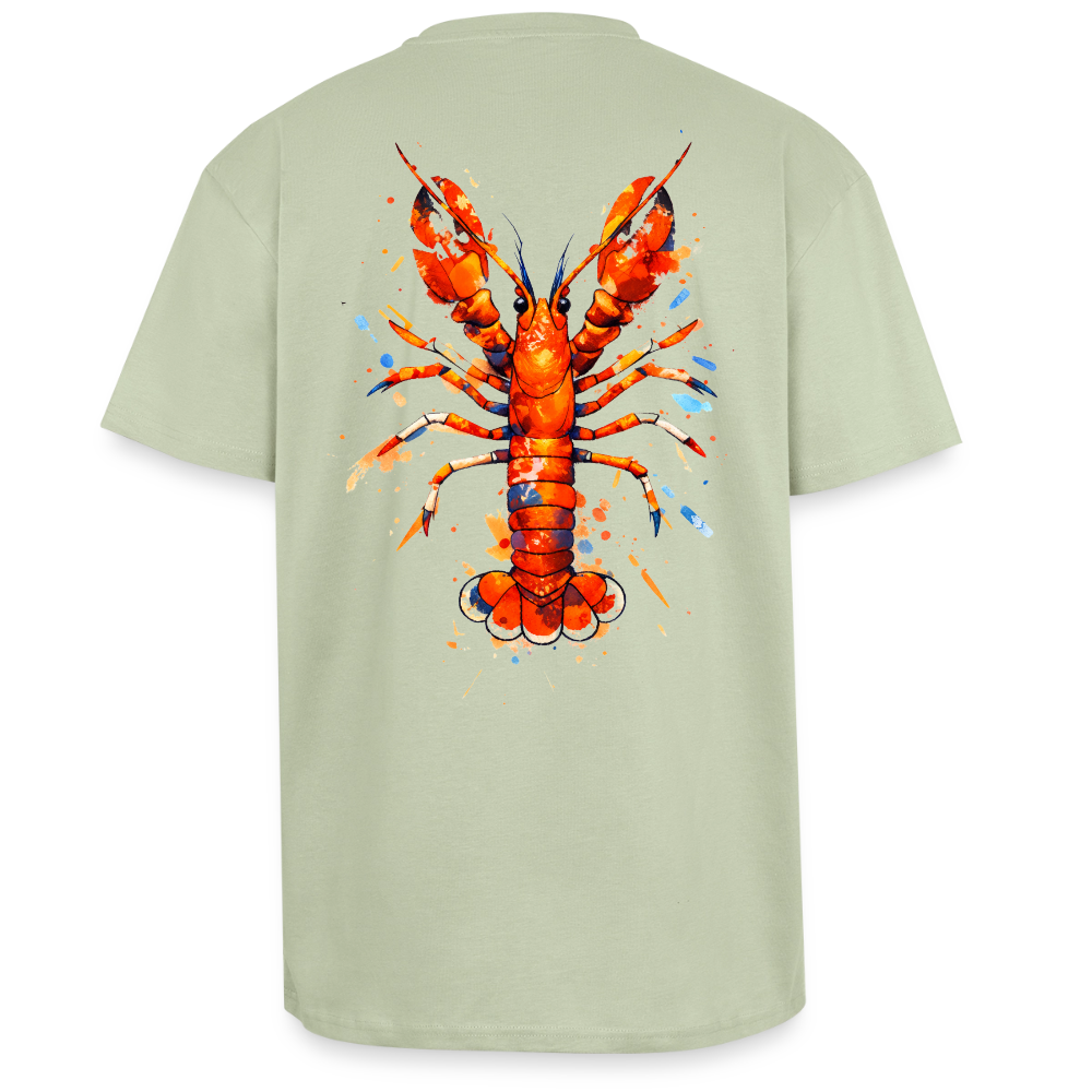 Oversized Shirt - Viva la Riviera "Lobster Riviera" - Leichtes Salbeigrün 