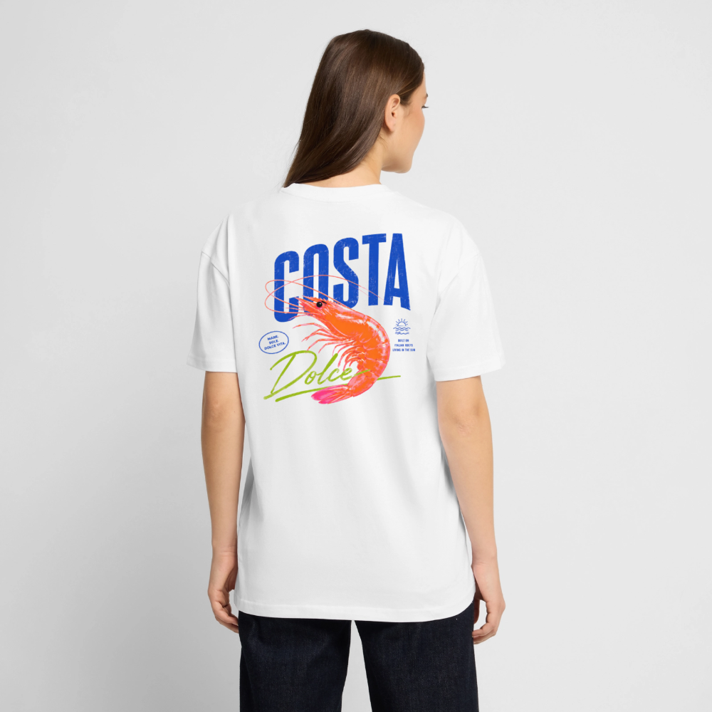 Unisex Oversized Shirt "Costa Gamba" - Weiß