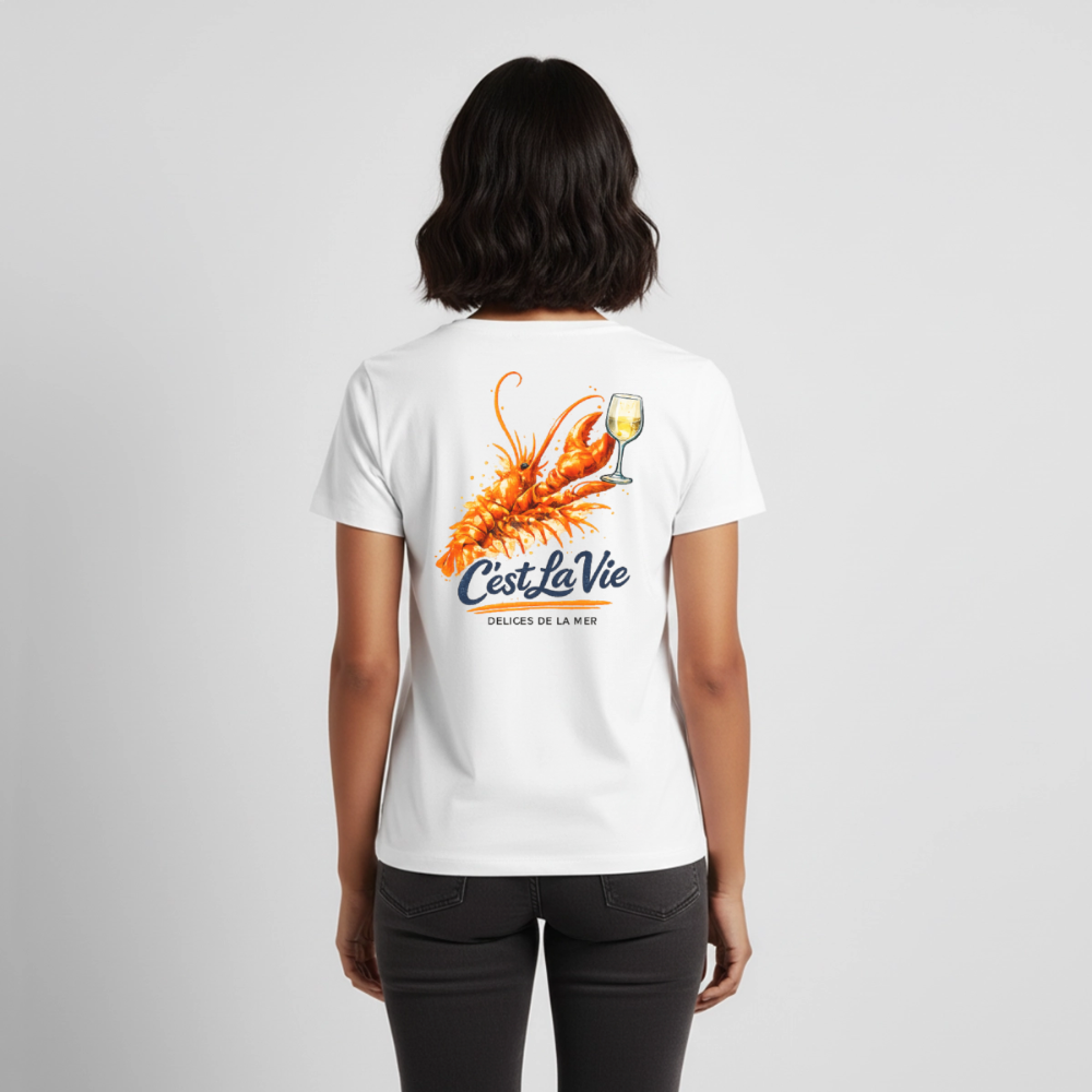 CostaDolce Woman Essential Shirt "C'est la Vie Lobster" - Weiß