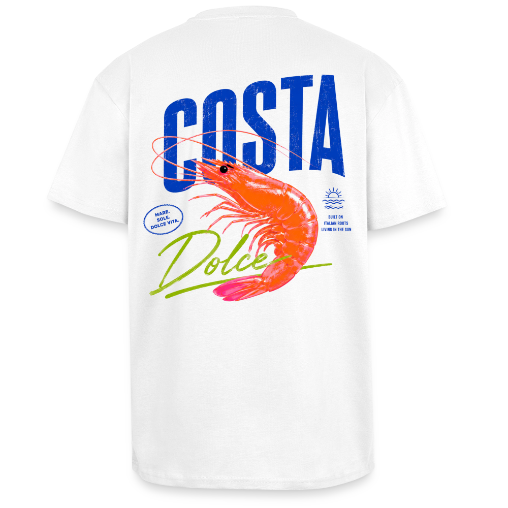 Unisex Oversized Shirt "Costa Gamba" - Weiß