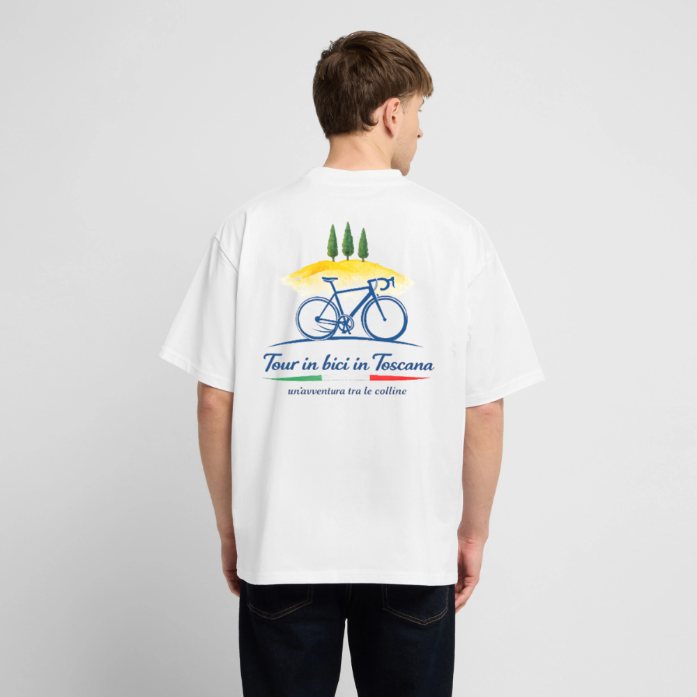 CostaDolce Essential Shirt "Bici in Toscana" - Weiß