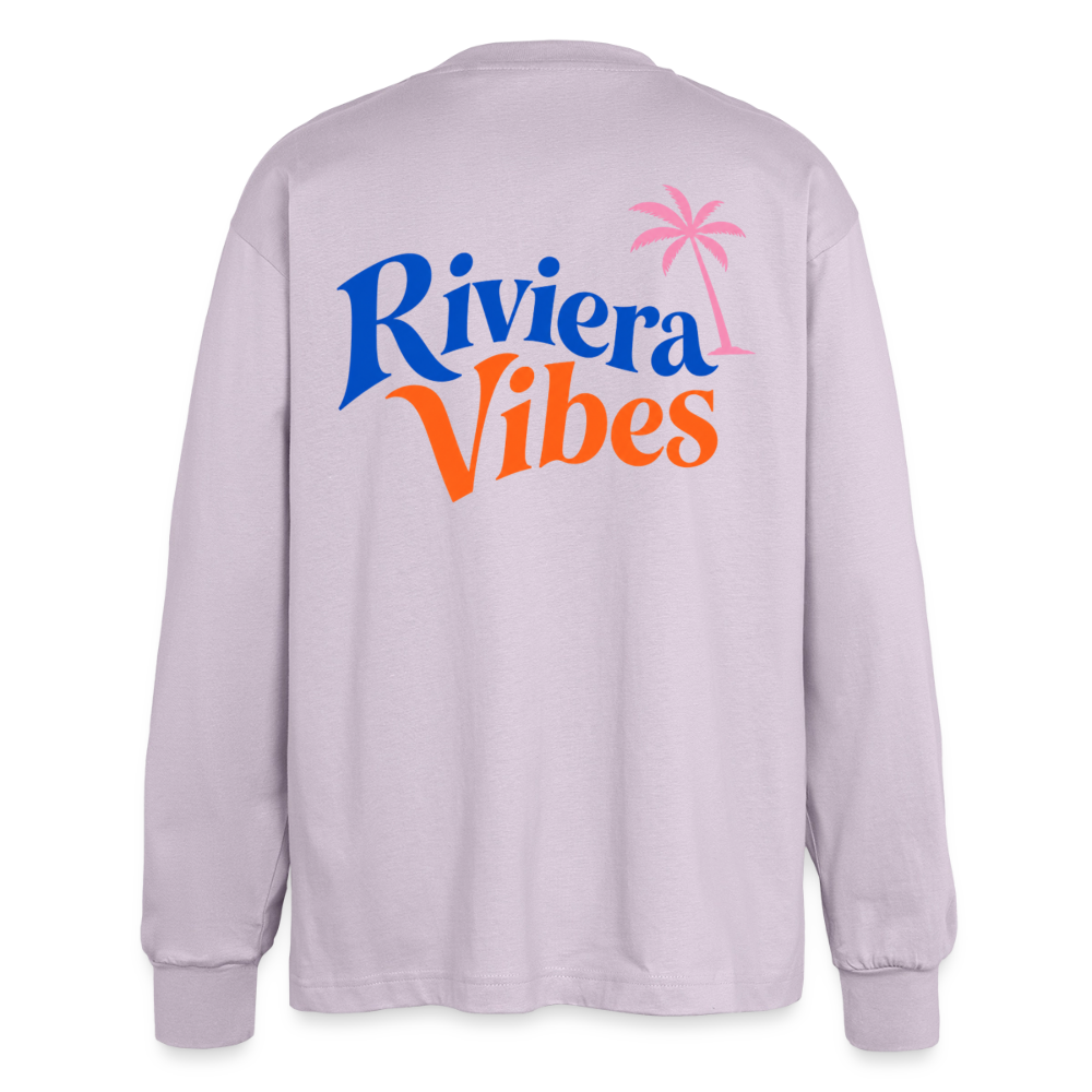 Oversized Longsleeve „Riviera Vibes“ - verblasstes Lila