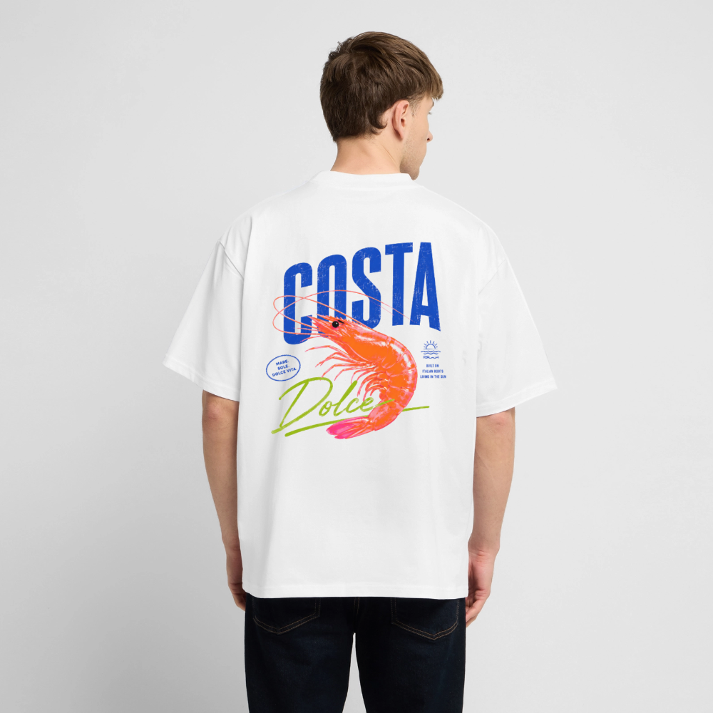 Unisex Oversized Shirt "Costa Gamba" - Weiß
