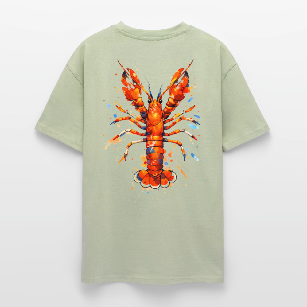 Oversized Shirt - Viva la Riviera "Lobster Riviera" - Leichtes Salbeigrün 