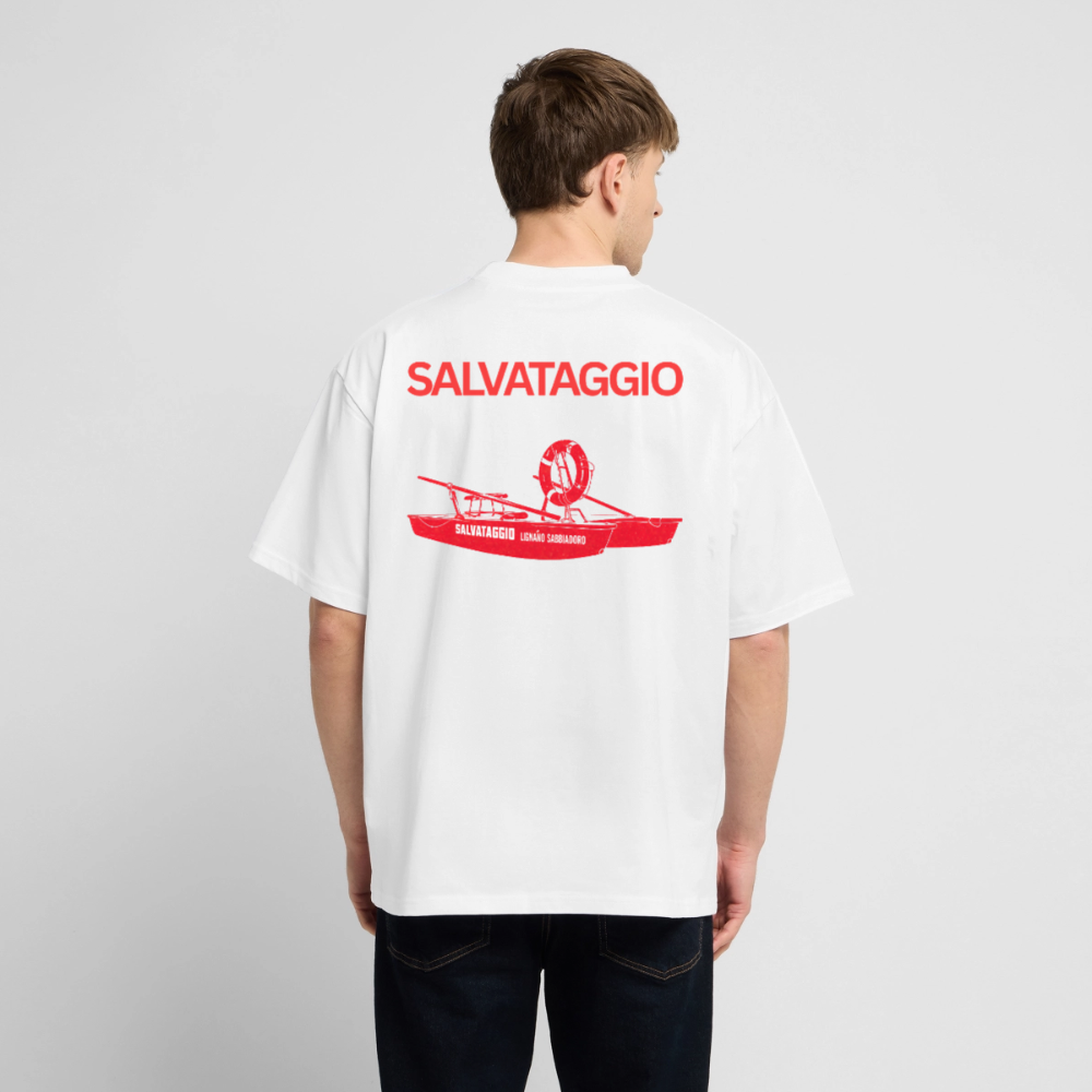 Oversized Shirt "Salvataggio Lignano" - white