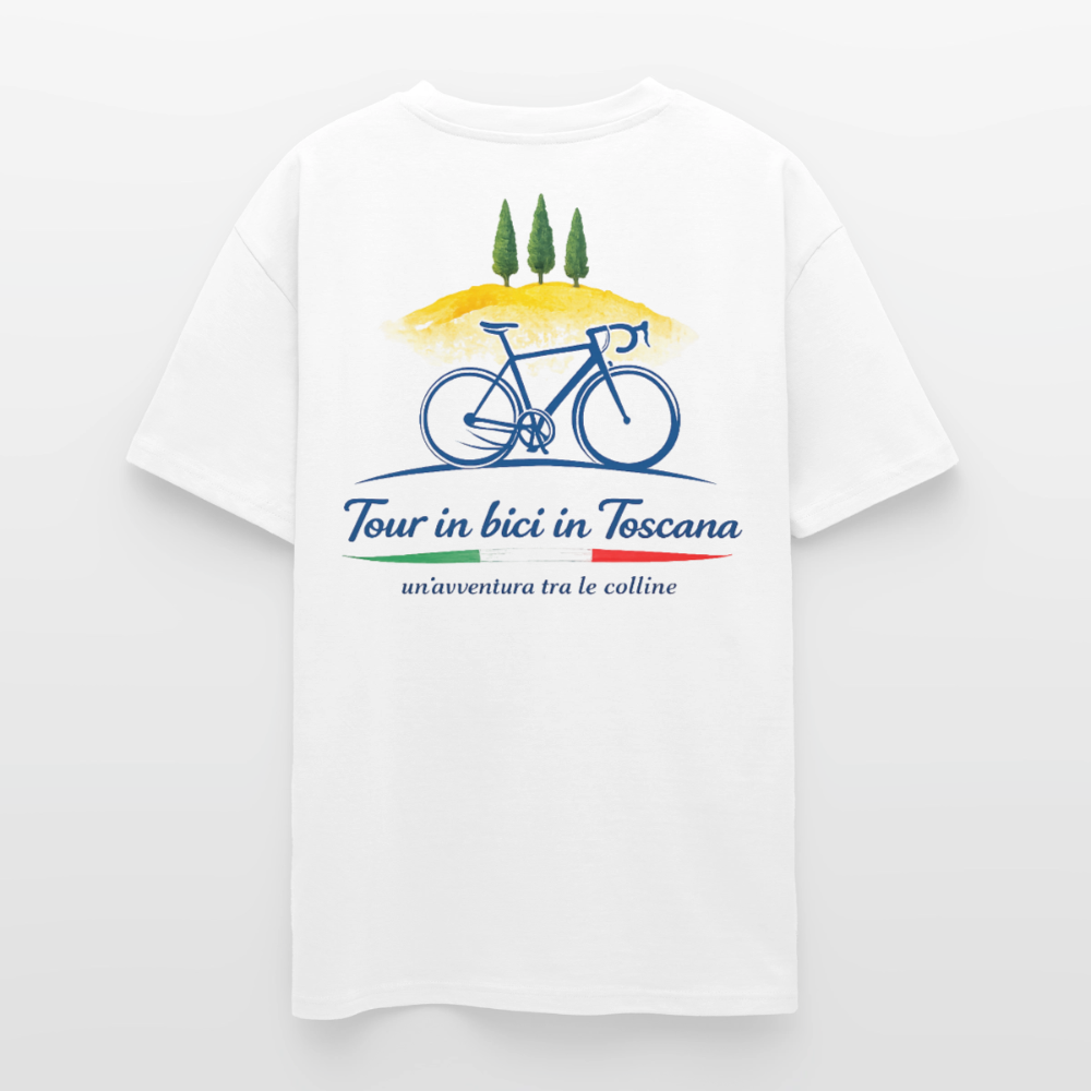 CostaDolce Essential Shirt "Bici in Toscana" - Weiß