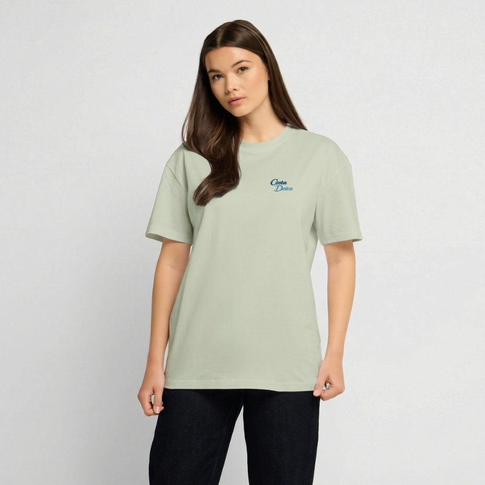 Oversized Shirt - Viva la Riviera "Lobster Riviera" - Leichtes Salbeigrün 