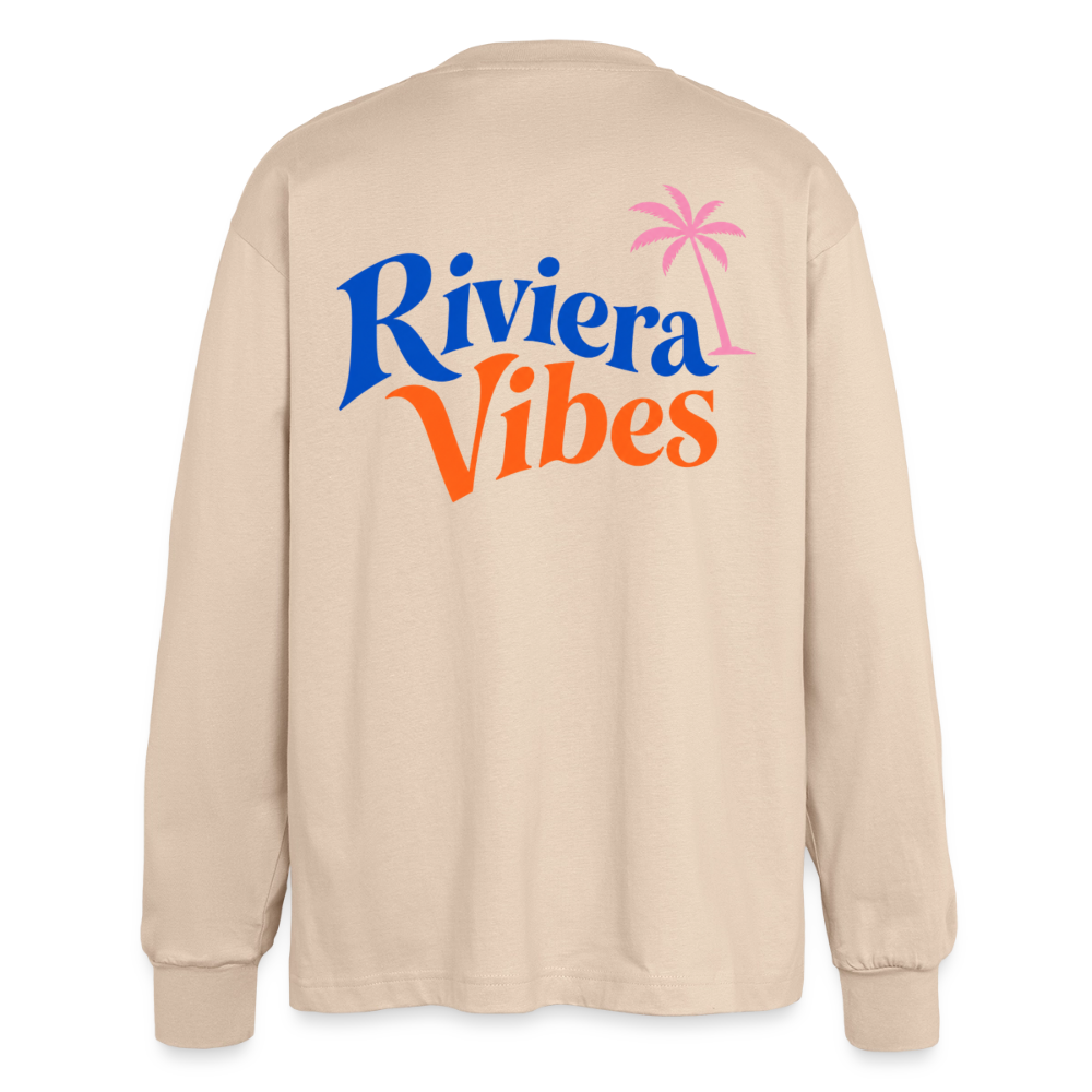 Oversized Longsleeve „Riviera Vibes“ - Sand