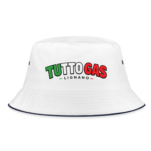 Costa Dolce Bucket Hat "Tutto Gas" - Weiß/Navy