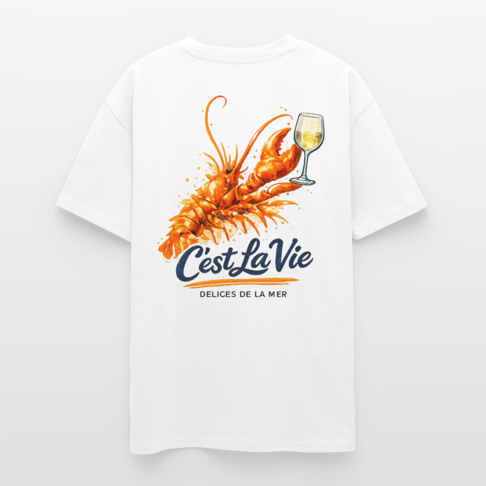 CostaDolce Essential Shirt "C'est la Vie Lobster" - Weiß