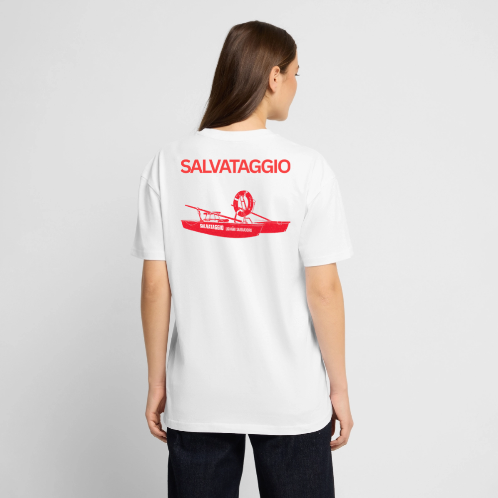 Oversized Shirt "Salvataggio Lignano" - white