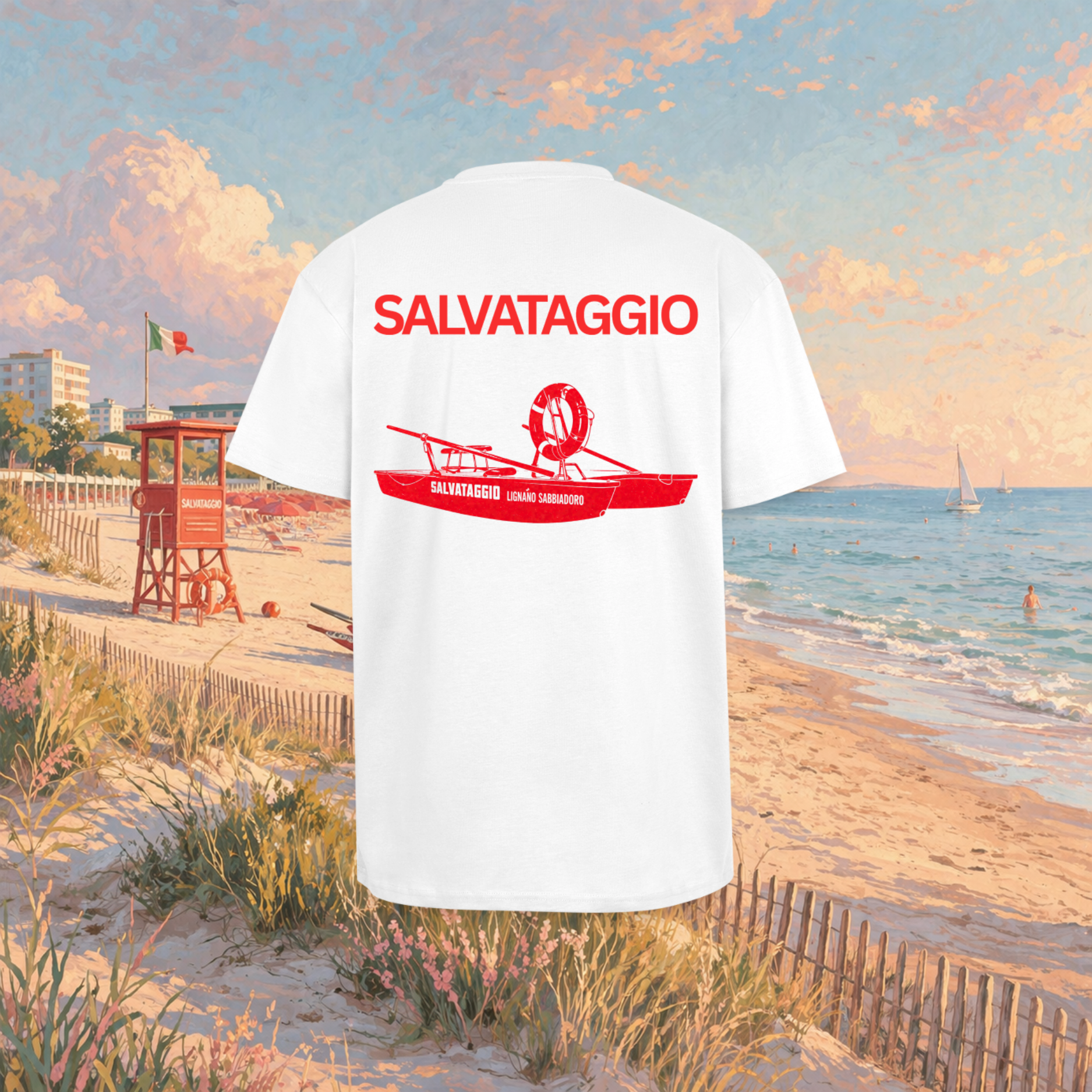 Maglietta oversize "Salvataggio Lignano"